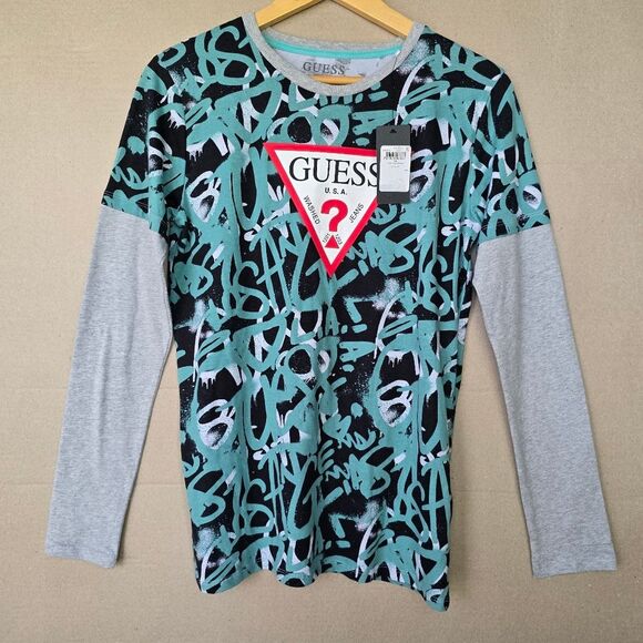 Guess Other - Nwt guess long sleeve lover graffiti shirt tshirt